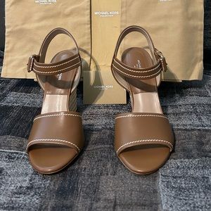 Michael Kors brown, Priya Leather Runway Sandals. Size 39 (8.5 US).